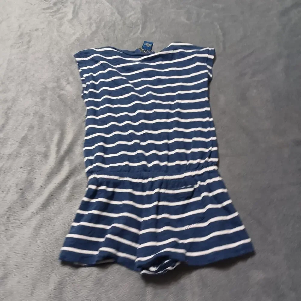 POLO RALPH LAUREN GIRLS 3T‎ STRIPED TERRY ROMPER Blue